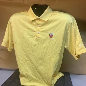Men’s NikeGolf Large Casual Yellow Short Sleeve Polo Shirt